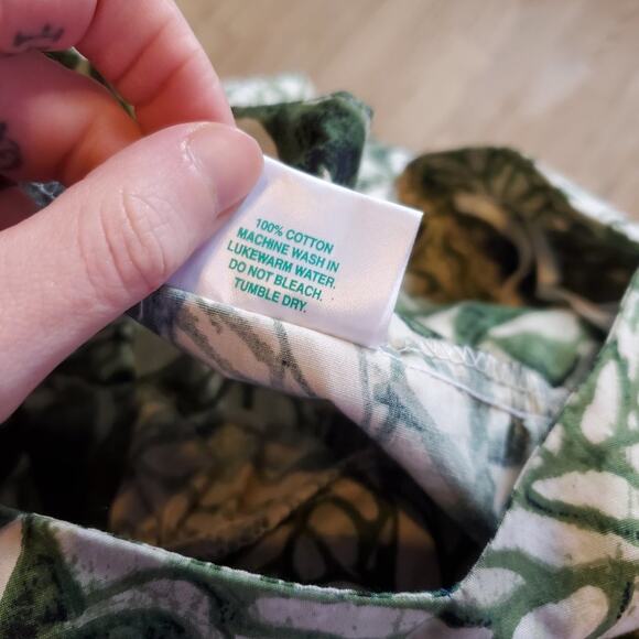 Jade Fashions Made In Hawaii Green Ivory Pineapple Short Sleeve Midi Dress - Picture 4 of 7